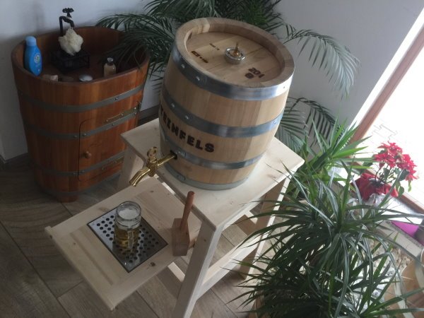 Bierfass Holzkeg 20 Liter mit VA Blase